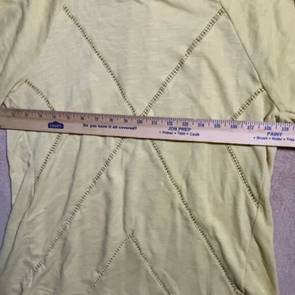 Doe & Rae‎ Women Sz Medium Pale Yellow 1/2 Sleeve Knit Blouse (I) - Picture 6 of 8